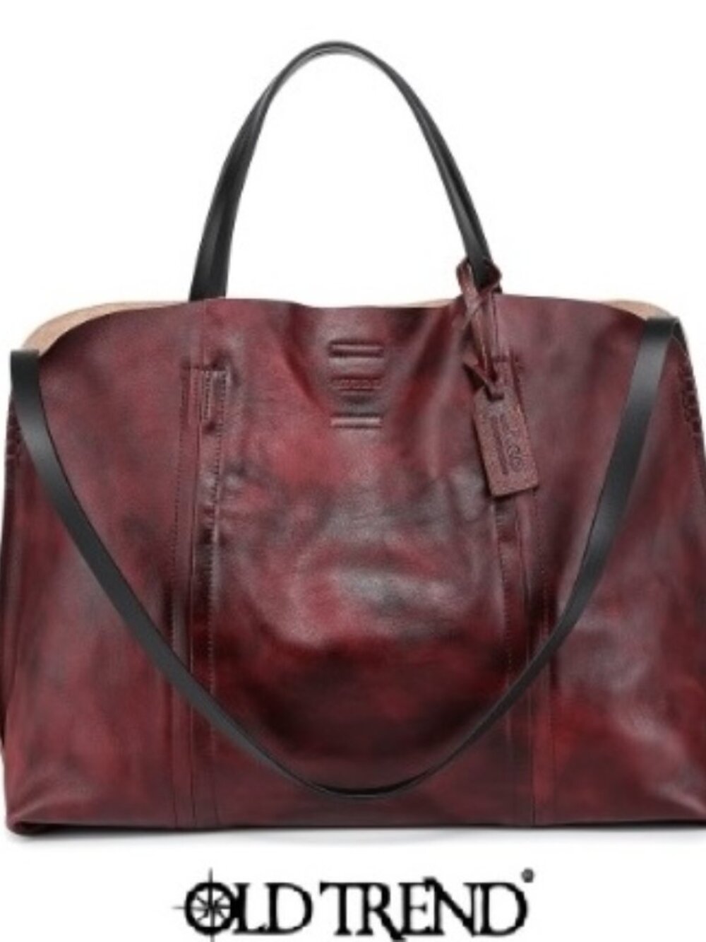New $360 Old Trend Rusty Red Forest Island Carryall Tote Shoulder Bag